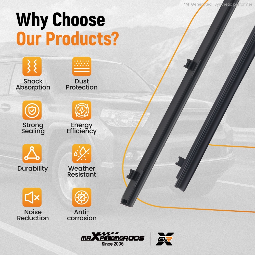 Door Weatherstrip Set compatible for Lexus GX460 2010-2020 68172-60080 Front Rear