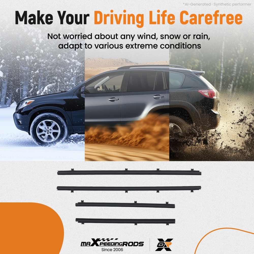 Door Weatherstrip Set compatible for Lexus GX460 2010-2020 68172-60080 Front Rear