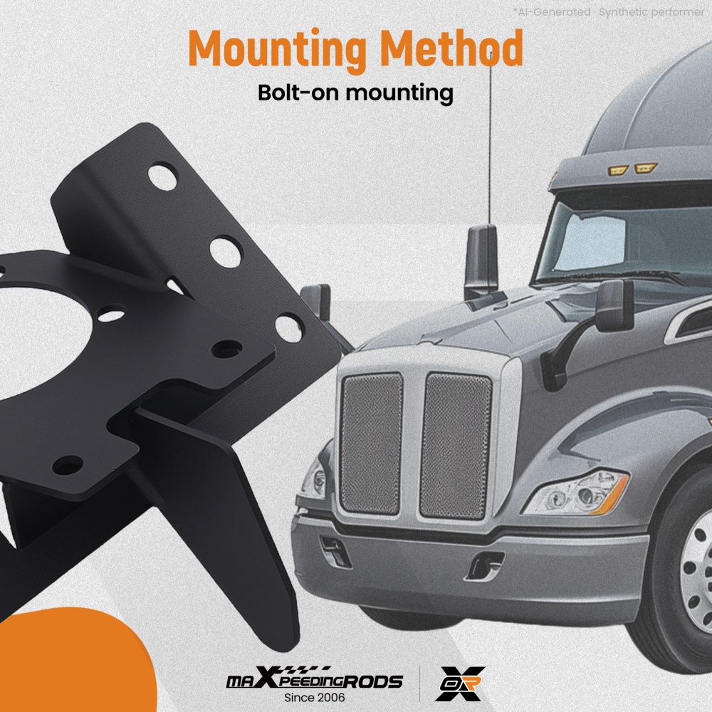 2 PCS Body Rack compatible for Kenworth T660 07-2020 Steel Black Frame Powder Coated Mount