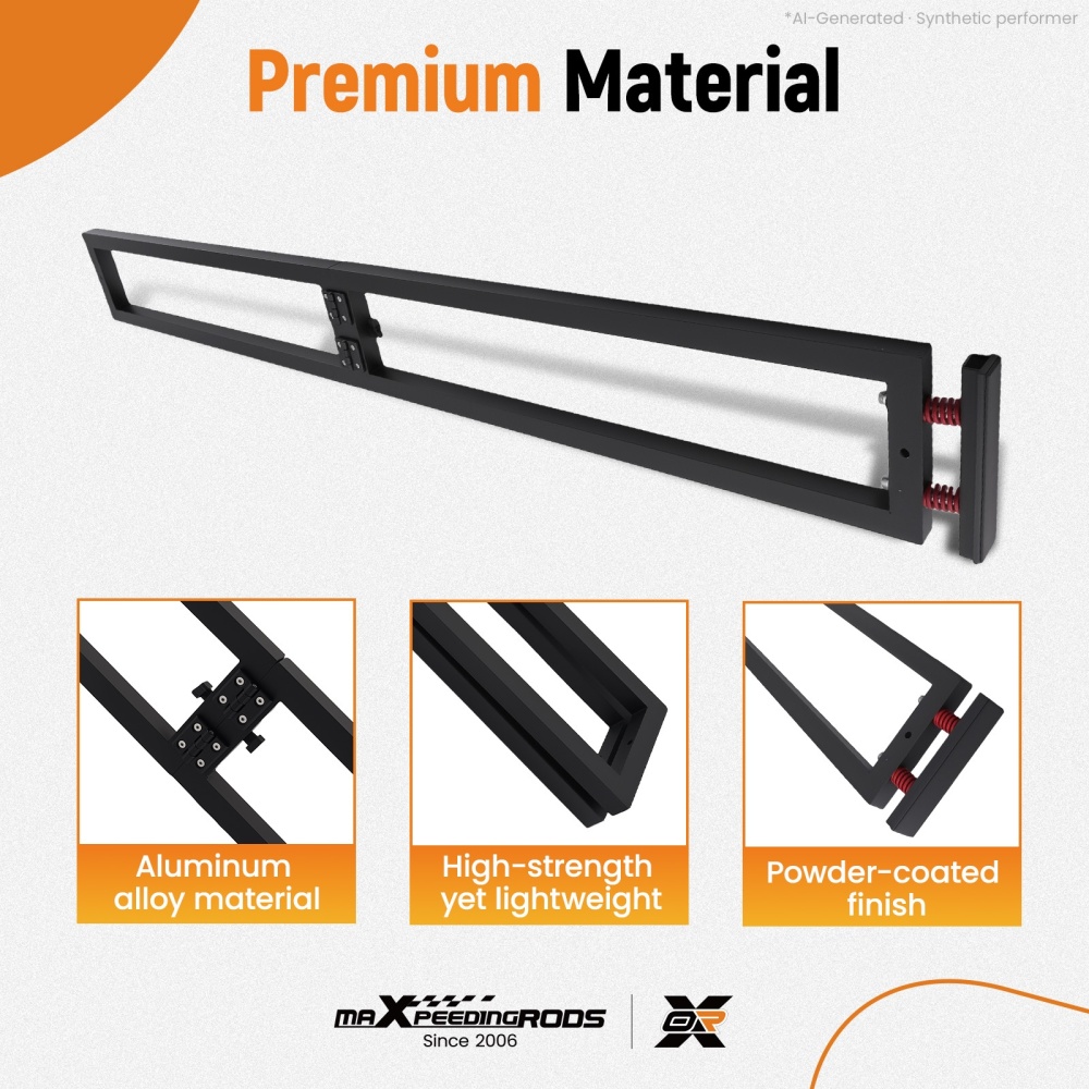 Aluminum Bed Cargo Organizer compatible for Ford F-150 2015-2026 Matte Black