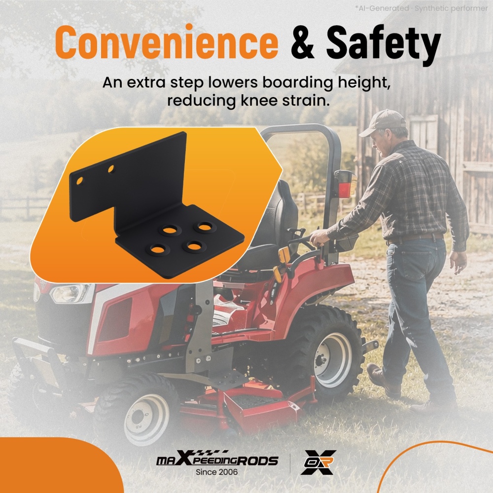Front Steel Access Step for Massey Ferguson GC 17xx Sub Compact w/Loader