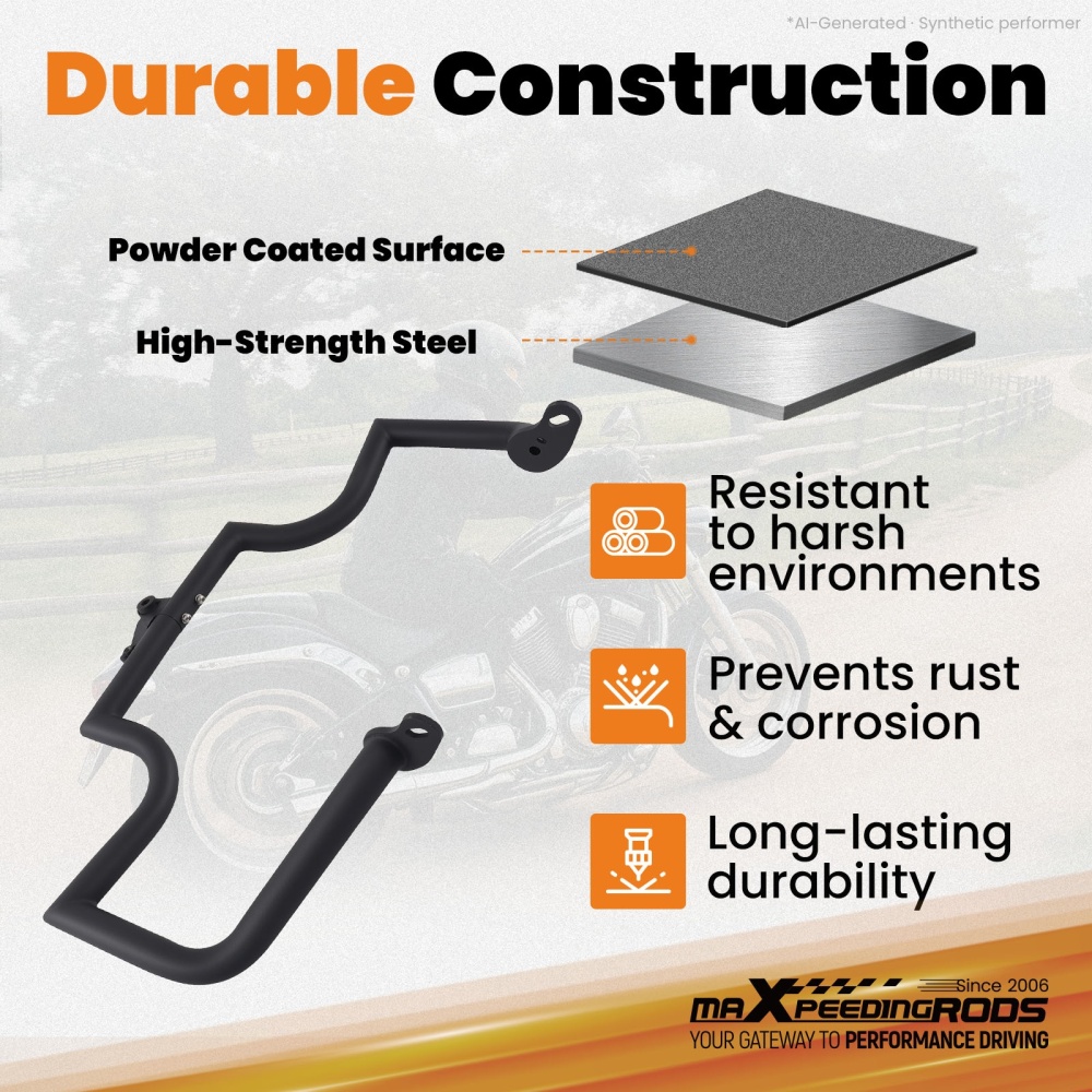 Front Black Engine Guard Crash Bar compatible for Honda VTX 1300 R/S/C/T Tourer All Years