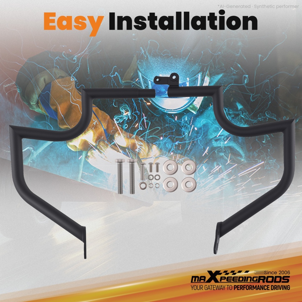 Front Black Engine Guard Crash Bar compatible for Honda VTX 1300 R/S/C/T Tourer All Years