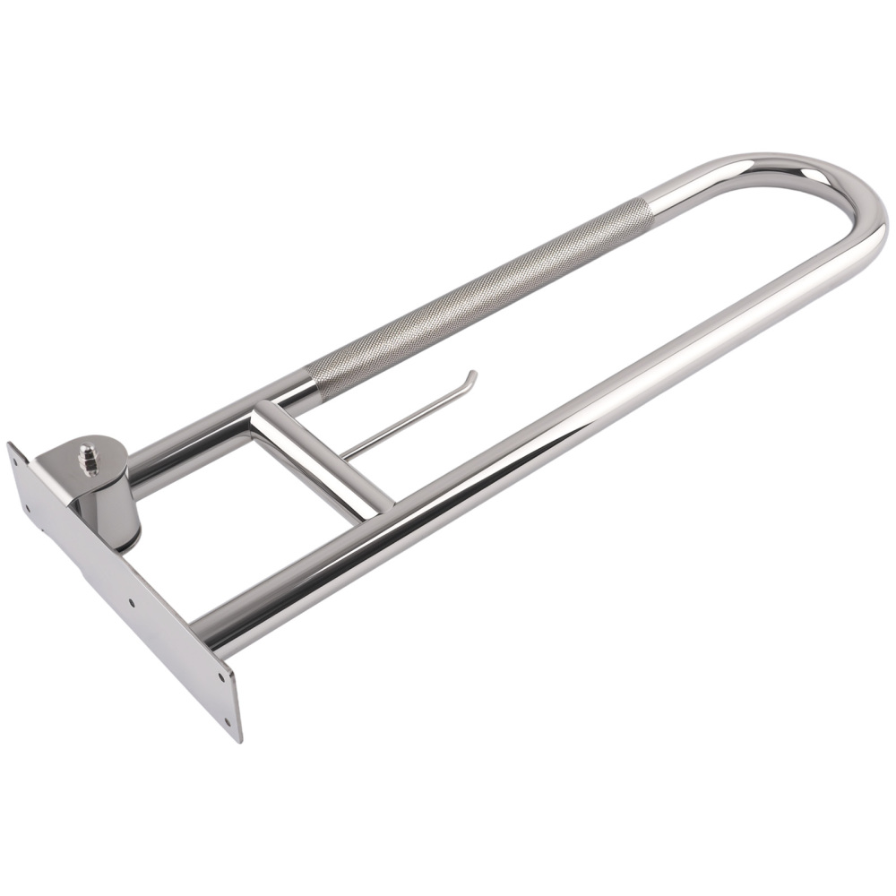 Stainless Steel Toilet Safety Grab Bar 29.5 Flip‑Up Wall‑Mount Support Rail