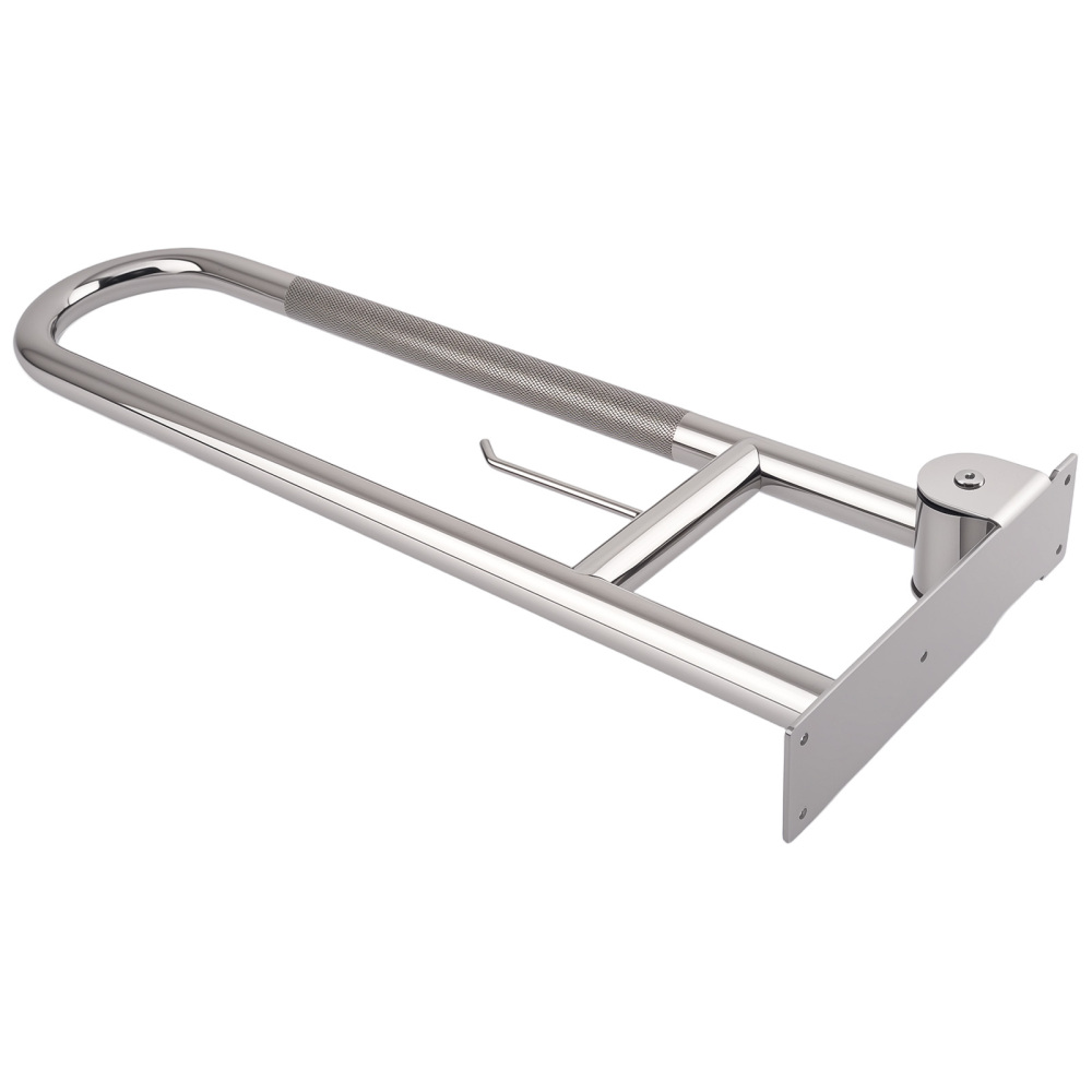 Stainless Steel Toilet Safety Grab Bar 29.5 Flip‑Up Wall‑Mount Support Rail