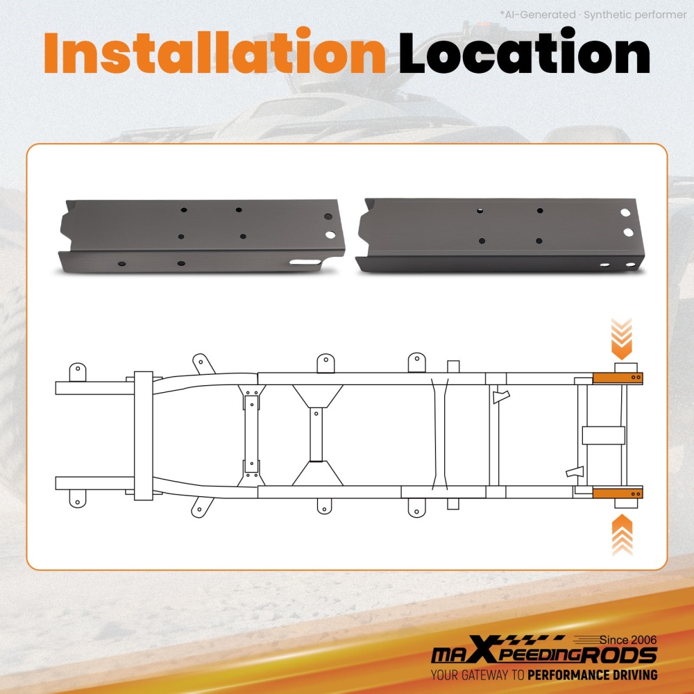 Rear Frame Repair Section for 1999-2014 compatible for Chevy SilveradoGMC compatible for Sierra 1500 Long Bed