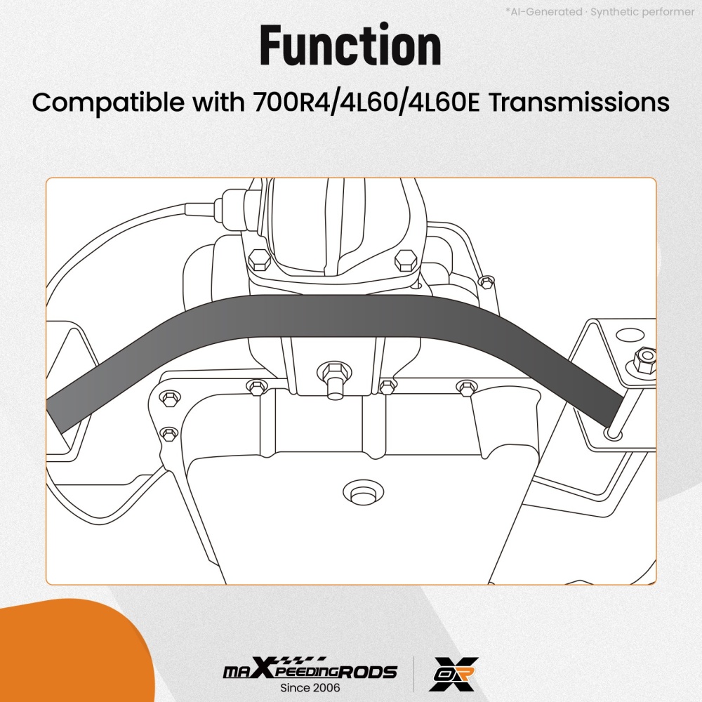 Transmission Crossmember Black C22506 For 1959-1964 compatible for Chevy Impala 700R4 4L60E