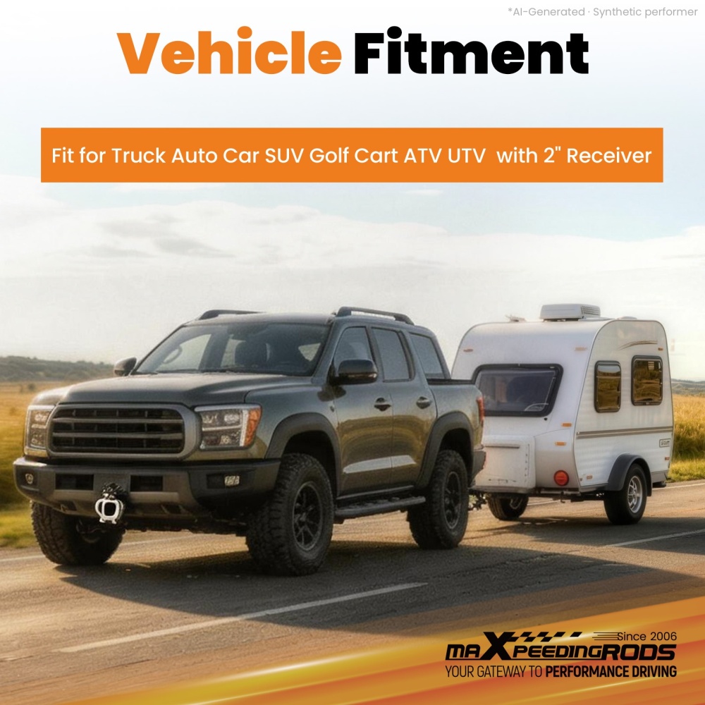 2.5 to 2 Receiver Trailer Hitch Adapter Extension Kit for Truck SUV ATV Rear