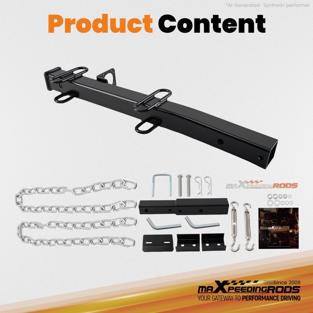 2.5 to 2 Receiver Trailer Hitch Adapter Extension Kit for Truck SUV ATV Rear