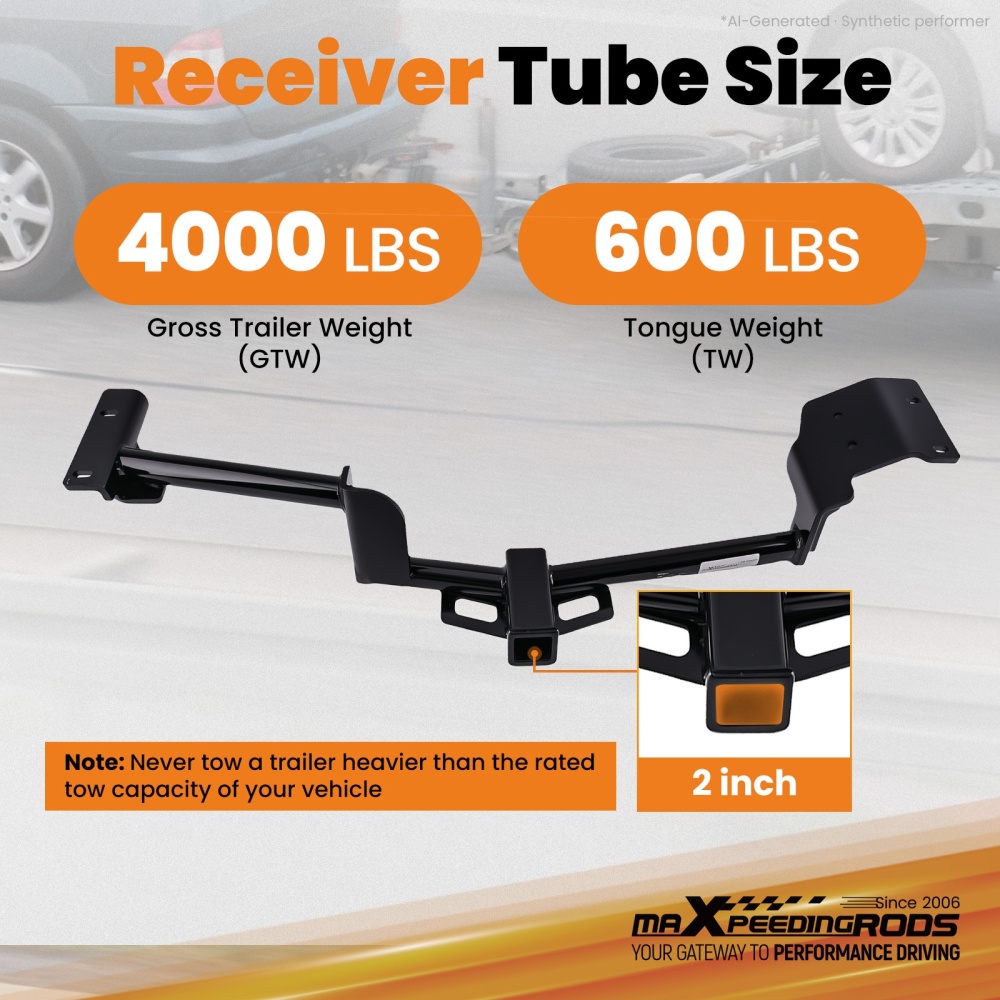 2in Tow Hitch Receiver compatible for Ford Flex 2009-19/Compatible for Lincoln MKT 2010-19