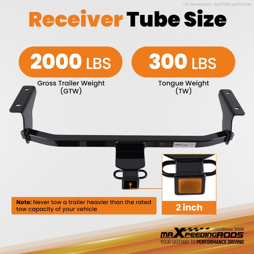 Class 2 Hitch 2 Rear compatible for Mazda CX-30 2020-2026 Receiver Rust-Resistant