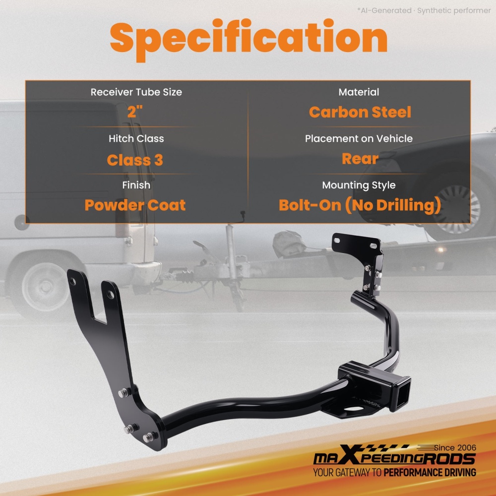 2 Class 3 Trailer Hitch compatible for Ford Transit Connect 2010-2013 Rear Receiver
