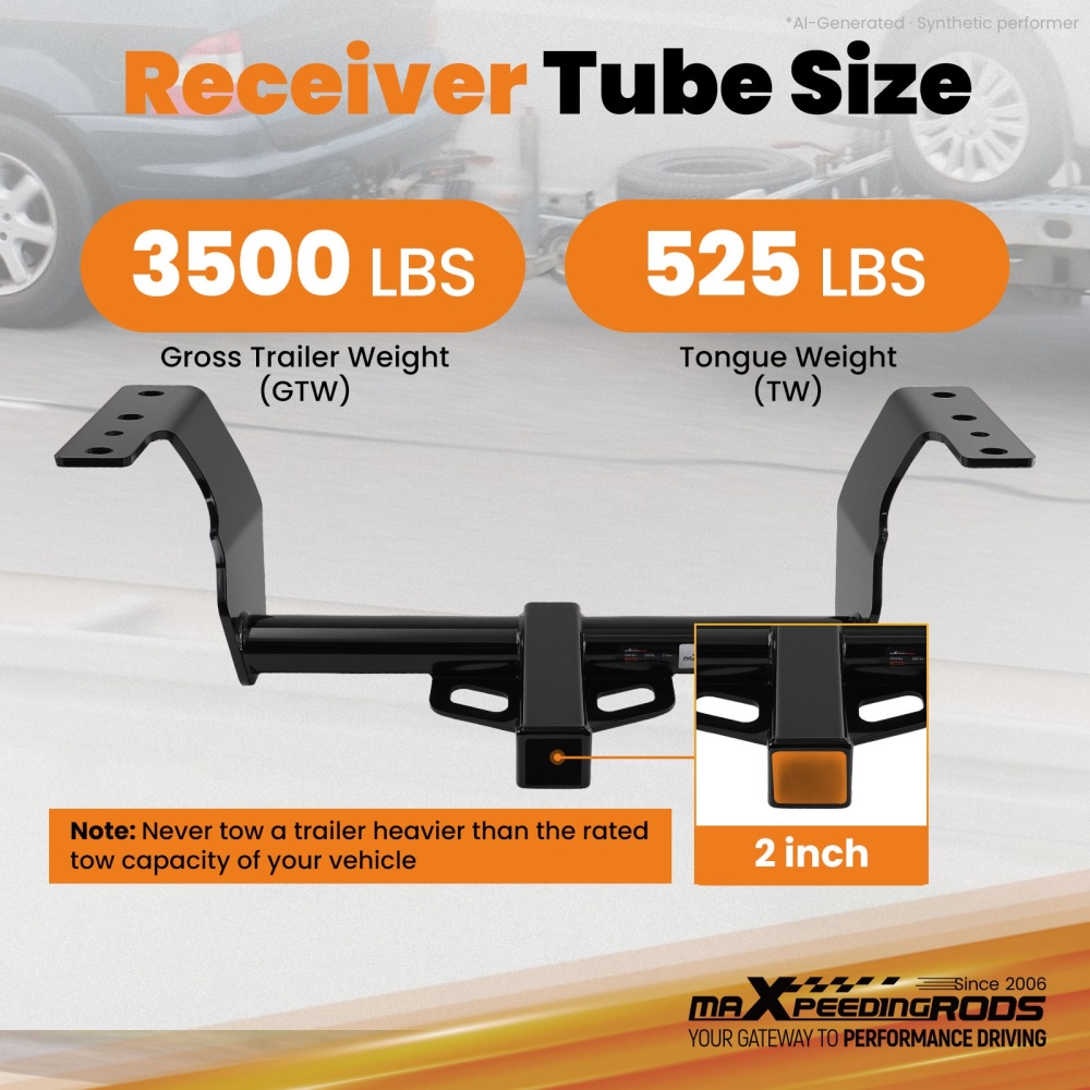Heavy Duty Trailer Hitch 2 compatible for Subaru Forester/WRX 2019-2025 Bolt-On 3500lbs