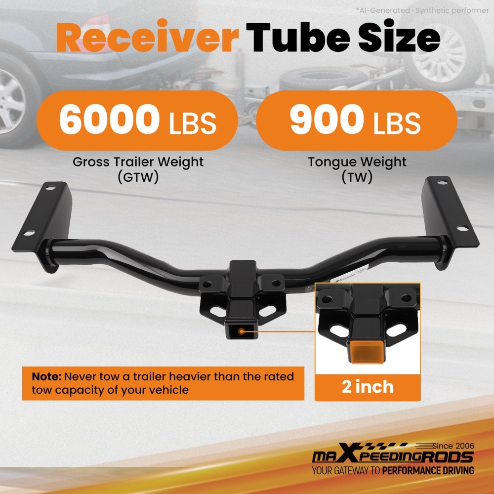 Rear Class 3 Hitch compatible for GMC Yukon/Tahoe 2003-2006 6000lbs GTW 900lbs TW 2in